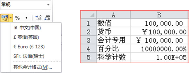 excel设置数字格式操作