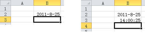 excel 输入数据和选择单元格的方法