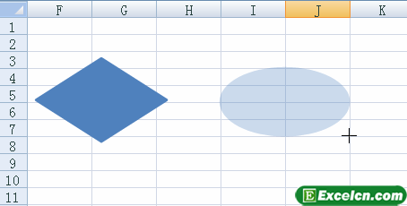 excel自选图形椭圆形