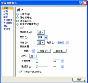 填充excel自选图形样式