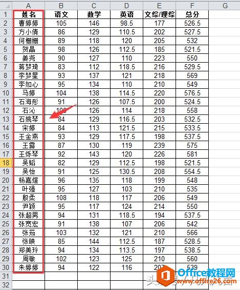 Excel中如何按姓的首字母排序？