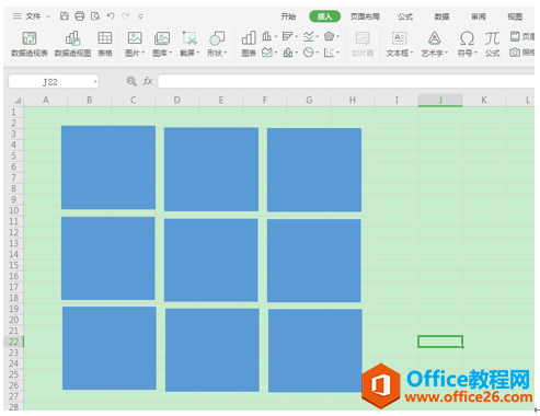 WPS excel如何制作九宫格图片