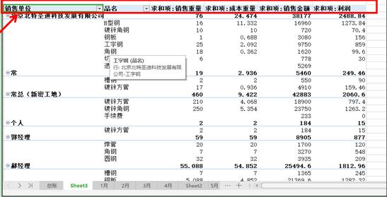 WPS excel数据透视表的应用