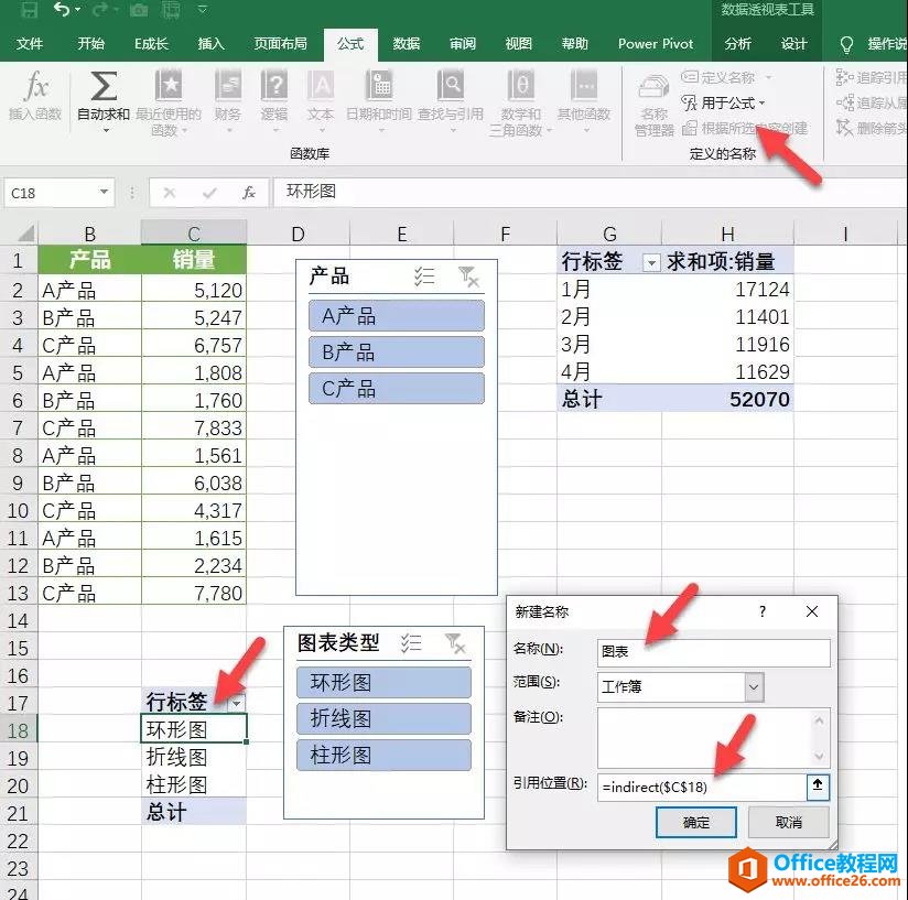 如何利用切片器实现excel图表类型的动态切换？