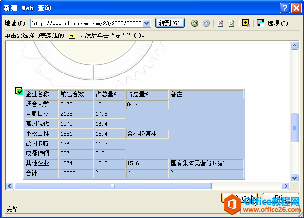 把互联网数据导入到excel中