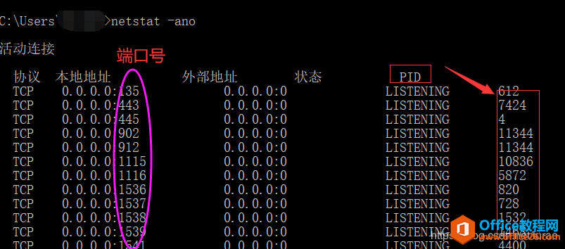 windows 查看进程端口占用情况的方法图解详细教程2