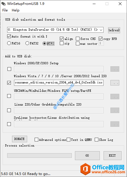 WinSetupFromUSB制作多重引导Win10安装U盘