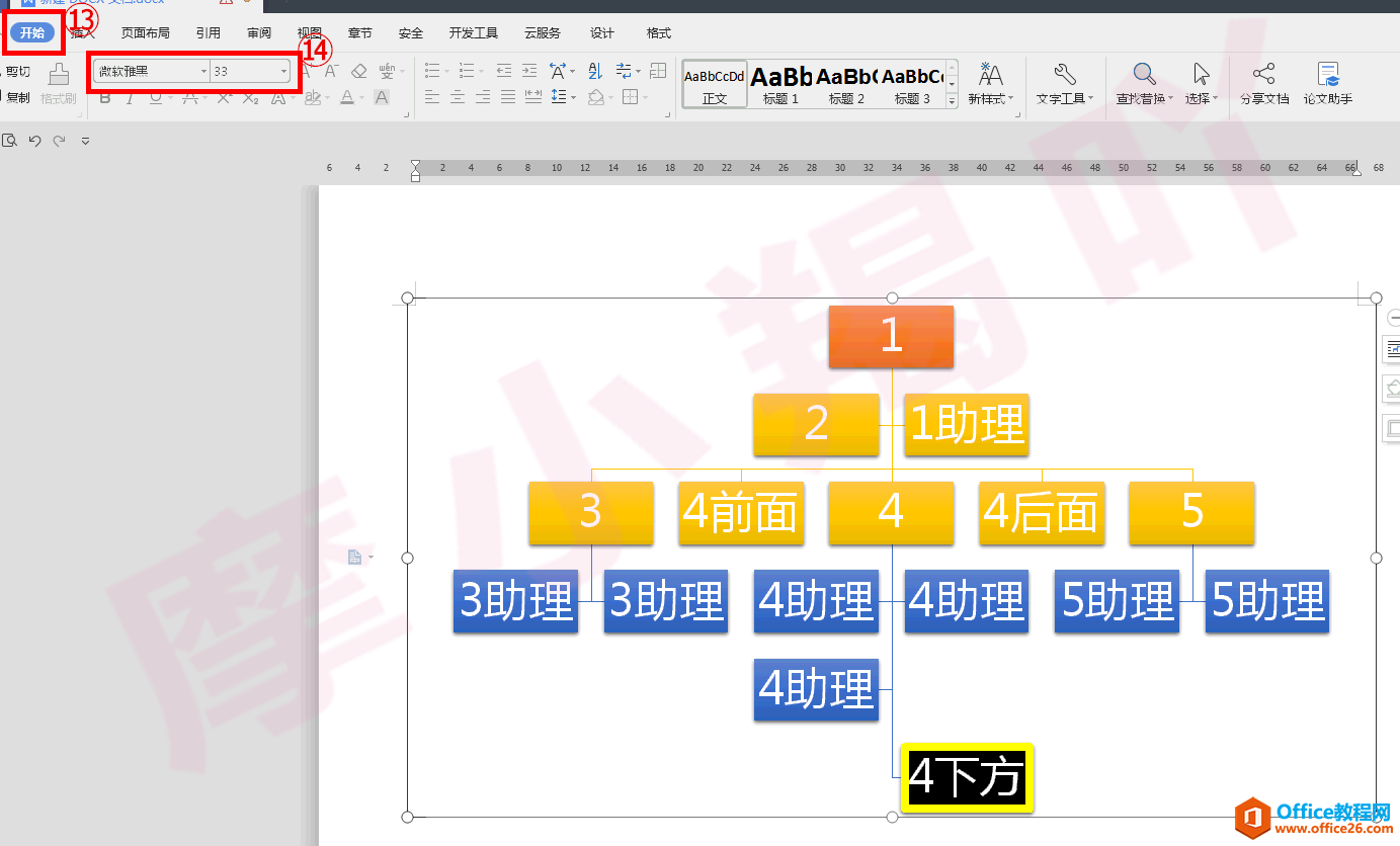 如何使用word快速制作组织架构图