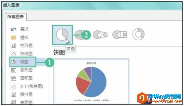 word2016中的饼图