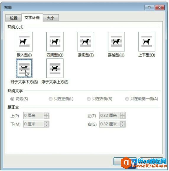 设置word图片的环绕方式