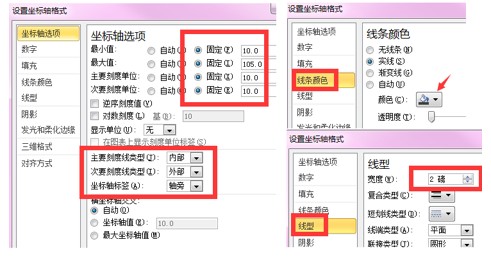 次要刻度线类型