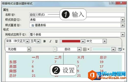 word2010设置表格样式