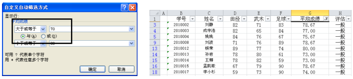 Excel2010的自定义筛选功能