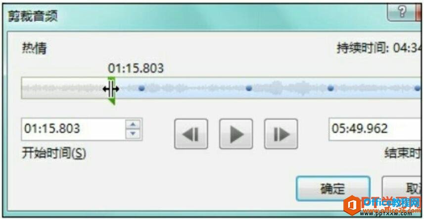 ppt音频开始时间