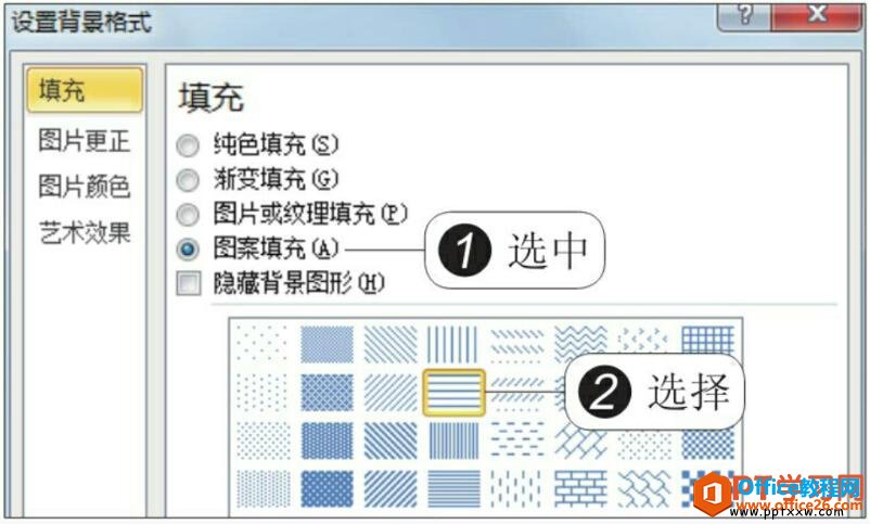 ppt2010设置背景格式对话框