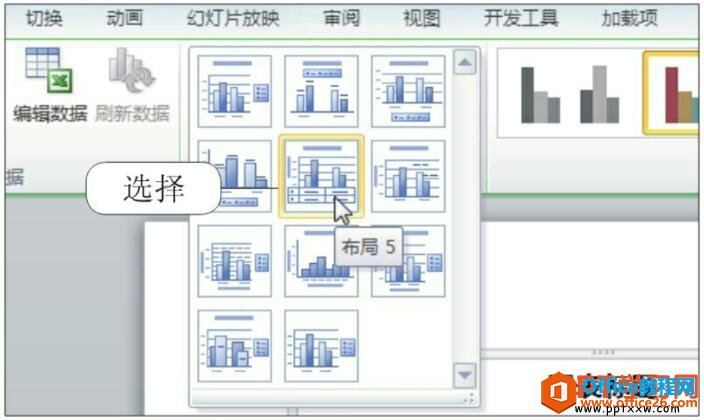 设置ppt图表布局