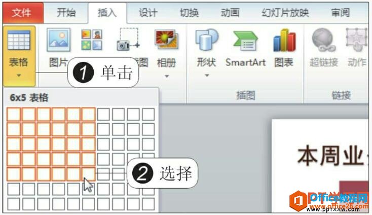 在ppt2010幻灯片中插入表格