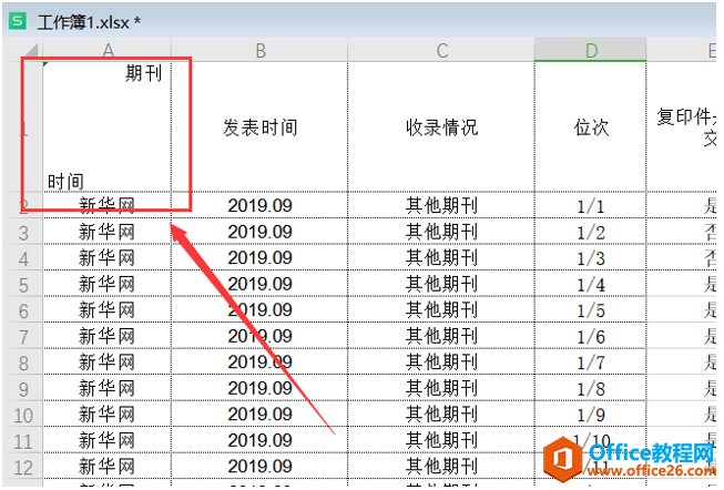 表格技巧—如何在Excel表格中制作三栏表头