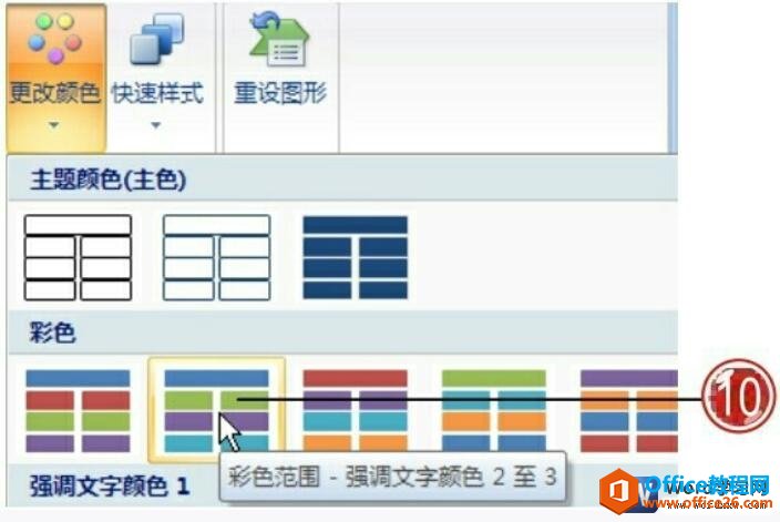 更改SmartArt图形的颜色