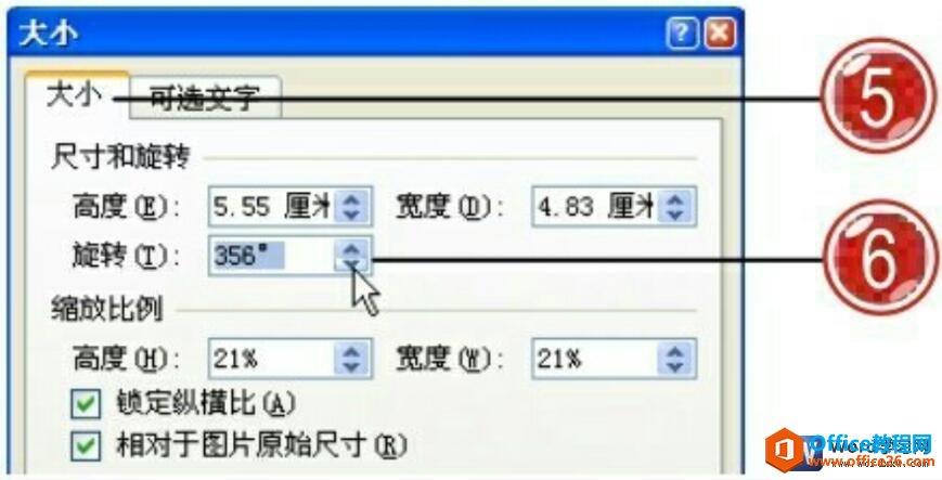 word2007图片大小对话框