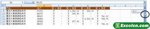 Excel2010冻结窗格的方法