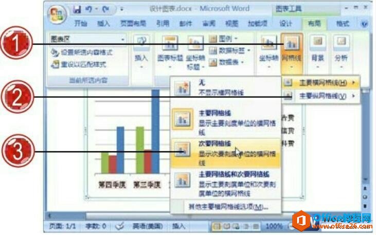 给word坐标轴添加网格