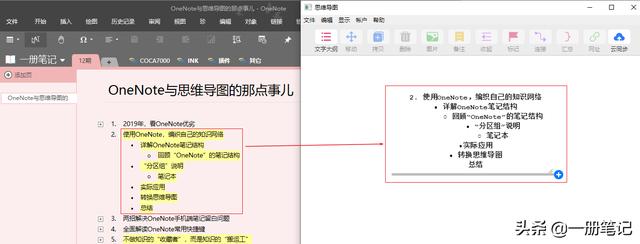 听说印象笔记支持思维导图了？这几个方法，让OneNote也实现