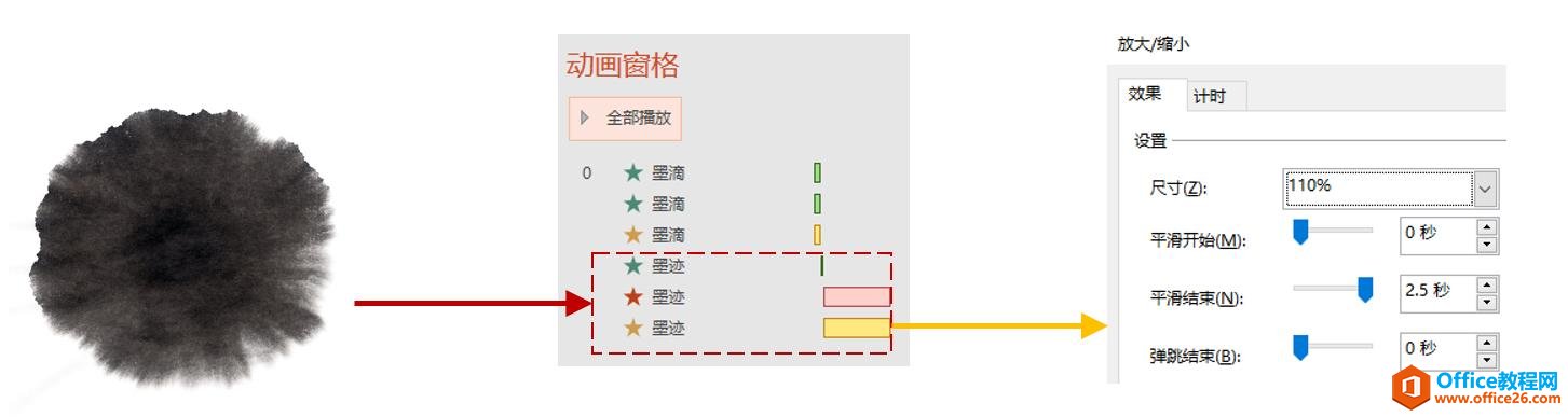 用PPT制作墨迹动画