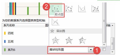 更改系列图表类型