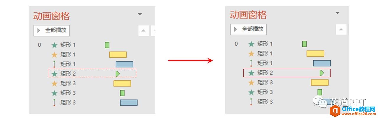 PPT动画技巧——整体推移动画序列的时间