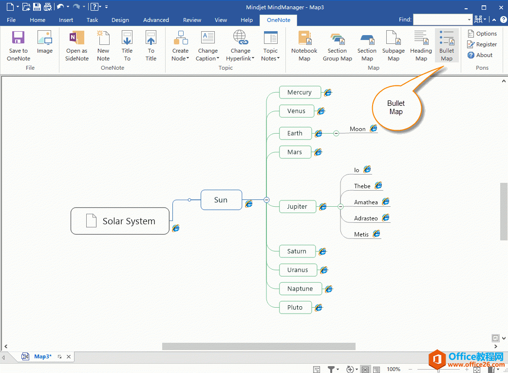 第二步：在 MindManager 里一键生成脑图 