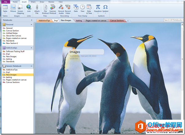 在onenote2010笔记插入背景基础教程4