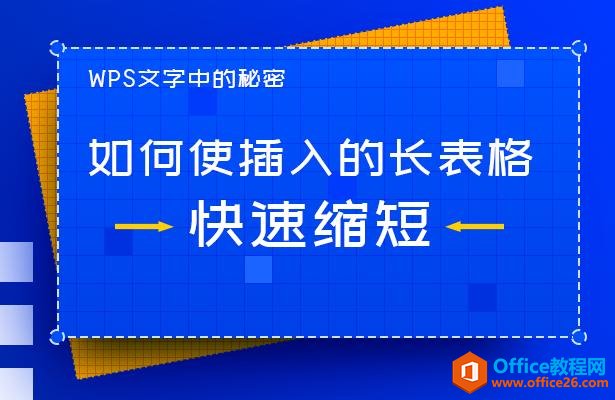 WPS文字技巧—如何使插入的长表格快速缩短