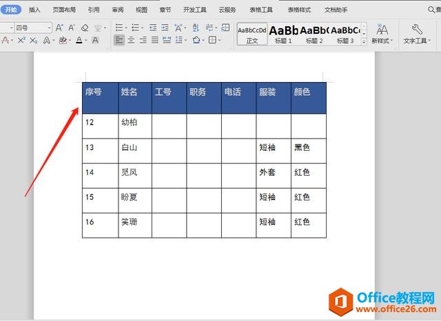 WPS文档技巧—表格跨页显示同一表头