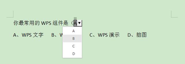 WPS文字如何制作下拉框