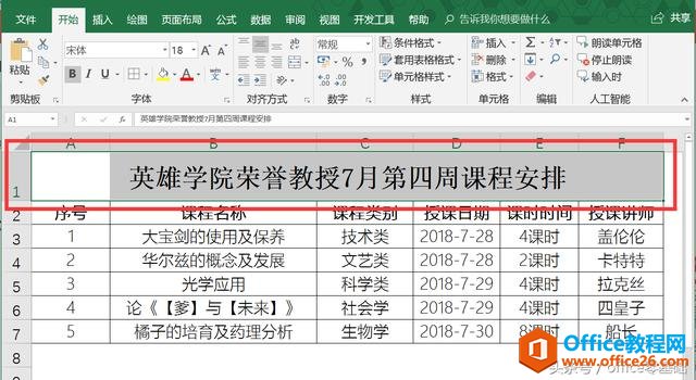 第十七课 让表格拥有个性—套用单元格样式