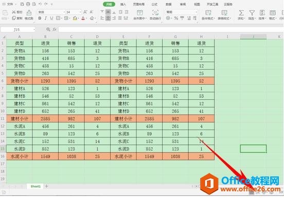 WPS表格办公—自动显示分页符的方法