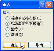 excel中插入活动单元格