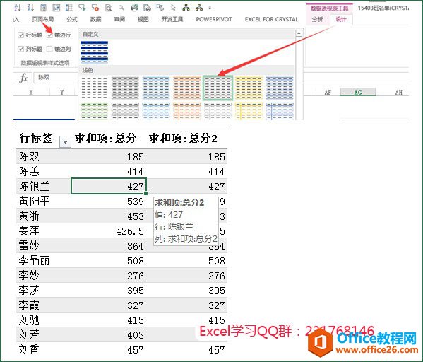 数据透视表工具