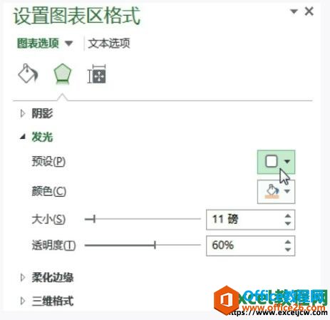 给excel图表设置边框