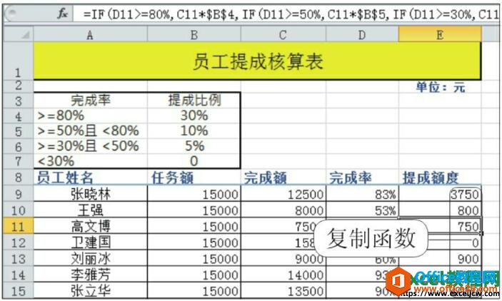 复制excel函数