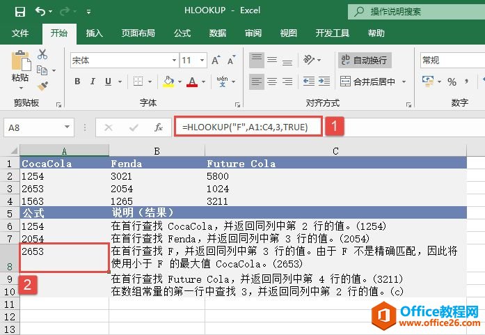 Excel水平查找：HLOOKUP函数图解