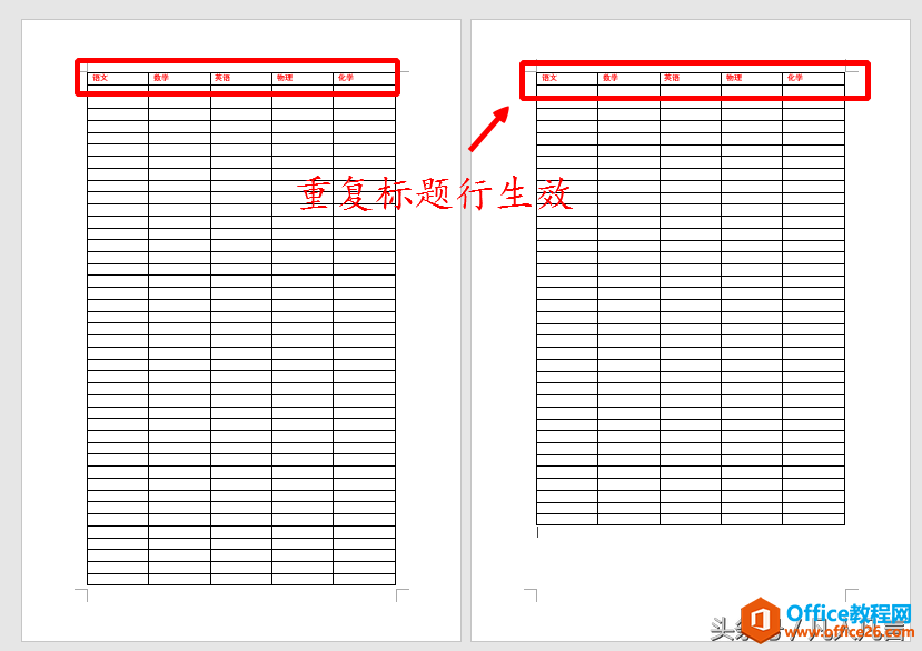 word文档重复标题行失效，是什么原因？