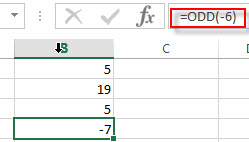 Excel ODD 函数介绍及实例