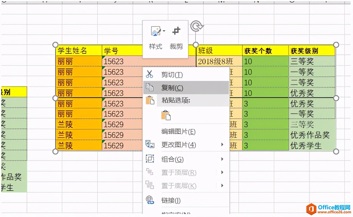 Excel表格技巧—如何将Excel表格转换成图片