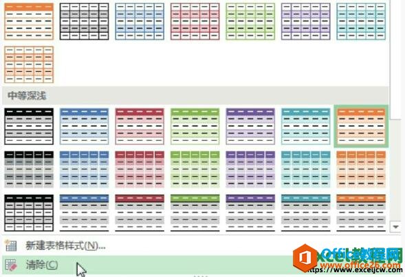 清除excel表格样式