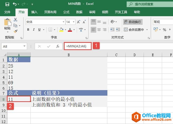 Excel 计算最小值：MIN函数详解