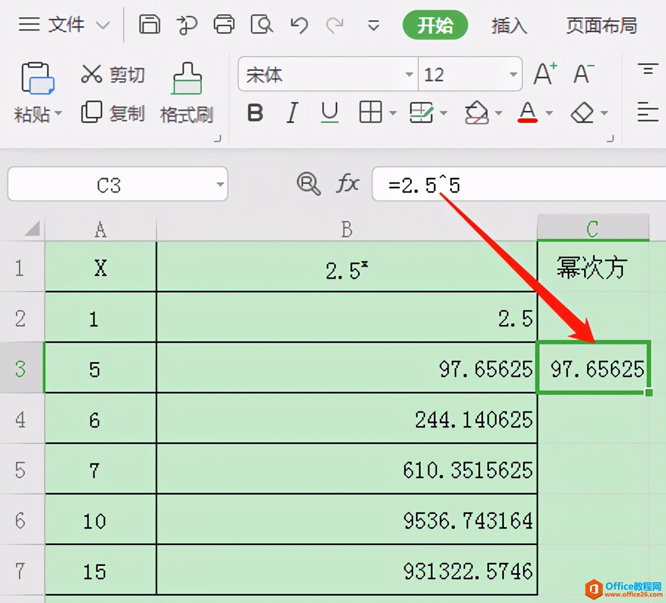 Excel表格技巧—幂函数怎么输入