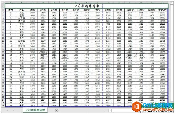 切换到excel分页预览视图的效果