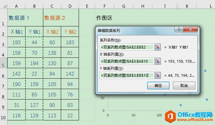 Excel办公技巧：如何制作双系列散点图？